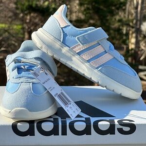 Adidas Run 70s 2.0 Blue Pink Sporty Sneakers - Infant Baby Toddler 5C NEW
